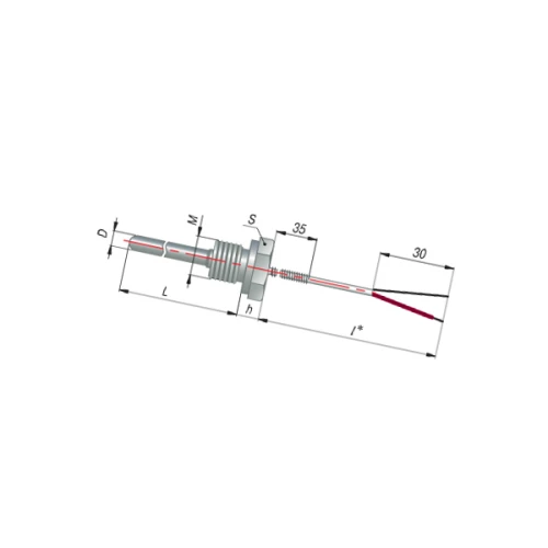ДТПК(ХА)054-00.60/1,0м L=60мм d=6мм М16х1,5мм  lкаб=1,0м УТ000013741